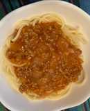お昼に⑤市販タレ要らずミートソースパスタ