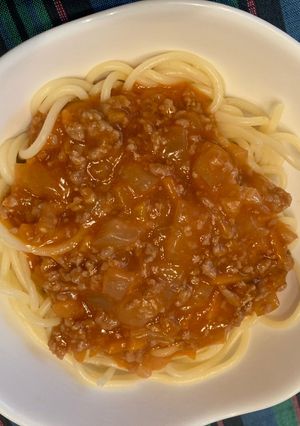 お昼に⑤市販タレ要らずミートソースパスタ-レシピのメイン写真