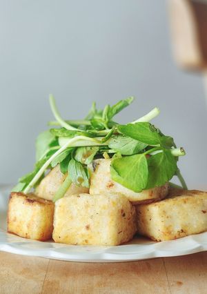 簡単♪豆腐ステーキ☆セリたっぷり☆お弁当-レシピのメイン写真