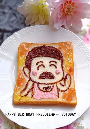 食パンアートで♡可愛いフレたん（誕）フレディ-レシピのメイン写真