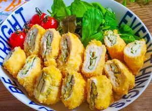 鶏むね肉で♡大葉香るチーズチキンカツ♡-レシピのメイン写真