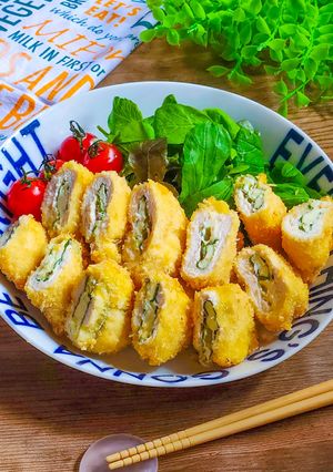 鶏むね肉で♡大葉香るチーズチキンカツ♡-レシピのメイン写真