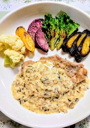 豚肉のソテー&シャンピニオンソース-レシピのメイン写真