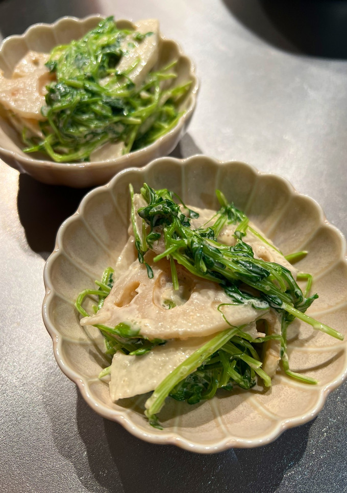 豆苗！レンコンと豆苗のたらこマヨ和え-レシピのメイン写真
