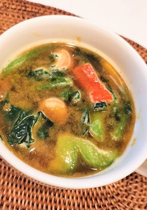 レンジで簡単! カレールーでカレースープ-レシピのメイン写真