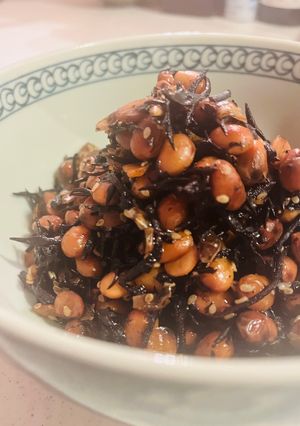 ホクホク乾燥大豆とひじきの炒り煮-レシピのメイン写真