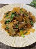 モチモチ平麺春雨の牛肉チャプチェ