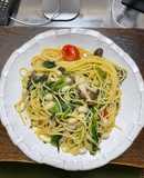 簡単！ズボラ飯！アンチョビ・キムチパスタ