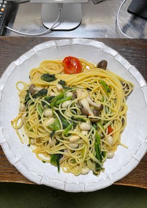 簡単！ズボラ飯！アンチョビ・キムチパスタ-レシピのメイン写真