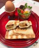 りんご煮でアップルパイ風ホットサンド