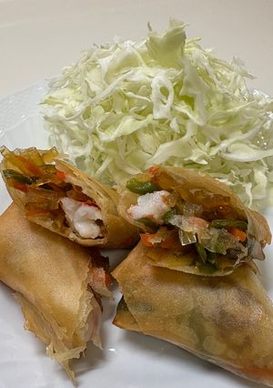 【簡単中華】冷凍エビで簡単春巻-レシピのメイン写真