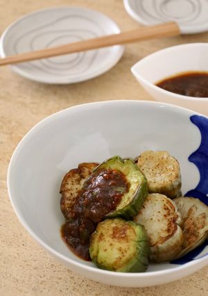 トロッとなすの蒸し焼き〜大葉香る味噌ダレ添え-レシピのメイン写真