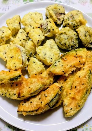 簡単夏の夕飯!サクサクごま塩野菜天ぷら-レシピのメイン写真
