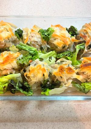 簡単に手抜きで皮パリうっまい焼き焼売〜！-レシピのメイン写真