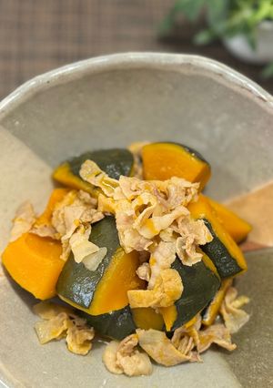 かぼちゃと豚バラの煮物-レシピのメイン写真