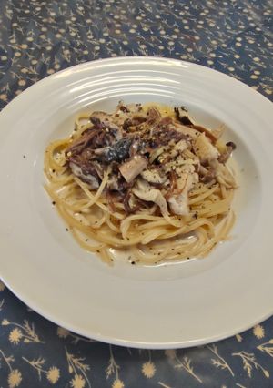 きのこのクリームスパゲティ-レシピのメイン写真