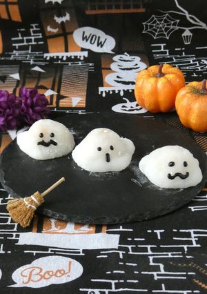 おばけのかぼちゃ大福-レシピのメイン写真