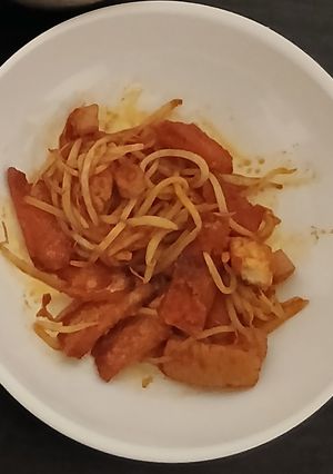 パン耳もやしケチャップ炒め-レシピのメイン写真