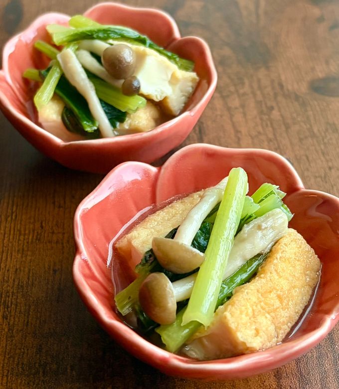 【調味料2つ】厚揚げと小松菜の煮びたし-レシピのメイン写真