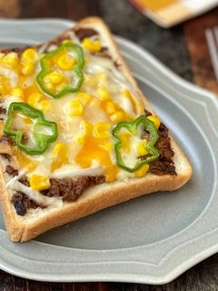 冷凍トースト・和風サバ味噌ピザ-レシピのメイン写真