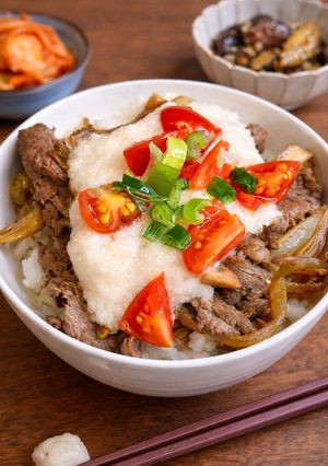 とろろかけ牛丼-レシピのメイン写真