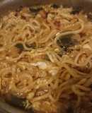業スーインスタント食材で玉子あんかけ麺