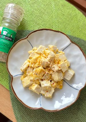 木綿豆腐を使った…ふんわり卵サラダ-レシピのメイン写真