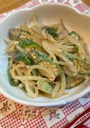 オクラともやしの胡麻和え-レシピのメイン写真