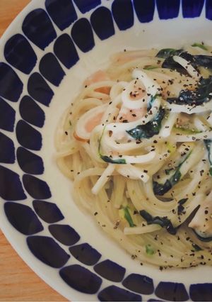 ほうれん草のクリームパスタ-レシピのメイン写真