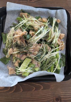 鶏皮と長ネギと水菜のハーブソルトグリル-レシピのメイン写真
