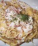 減塩・カルボナーラ風パスタ（玉子不使用）