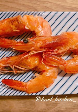 簡単有頭海老の蒸し焼き覚書-レシピのメイン写真