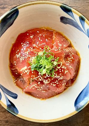 漬けマグロ丼の黄身しょう油がけ-レシピのメイン写真