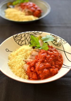 チキンソテー/トマトソース&クスクス添え-レシピのメイン写真