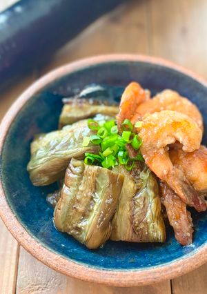 簡単♪茄子と海老の煮浸し（揚げ浸し風）-レシピのメイン写真