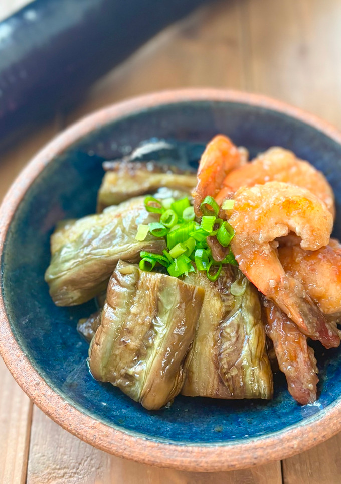 簡単♪茄子と海老の煮浸し（揚げ浸し風）-レシピのメイン写真