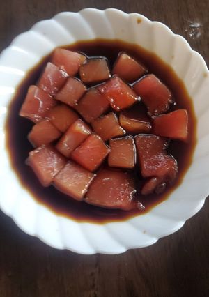 マグロの漬けで山かけ＆千切り by スーパープラネット 【クックパッド