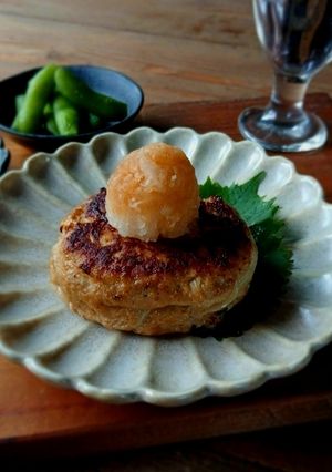 お酒がススム♡醤油麹入りポークハンバーグ-レシピのメイン写真