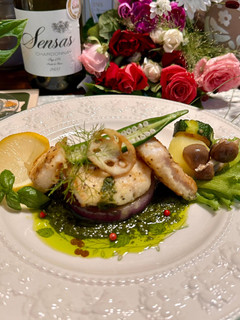 白身魚のムニエル ジェノベーゼソース-レシピのメイン写真