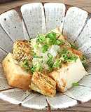 焼き茄子と厚揚げのおろしぽん酢かけ