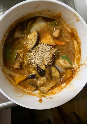 根菜茄子白菜上海風焼きそば味温野菜サラダ-レシピのメイン写真