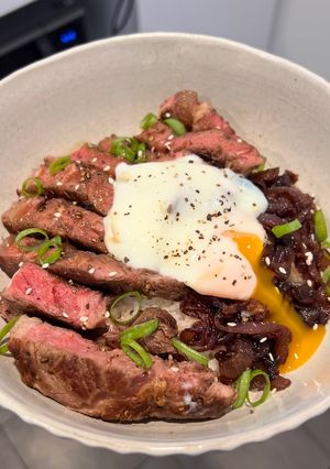 キャラメルオニオンとステーキ-レシピのメイン写真