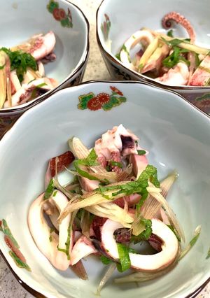 ボイルイカと薬味の和物 おつまみにもなりますよ!-レシピのメイン写真