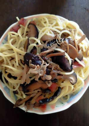 和風パスタ(きのことベーコンのパスタ)-レシピのメイン写真