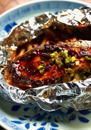 麻辣醤で、鮭とキノコの麻辣ホイル焼き-レシピのメイン写真