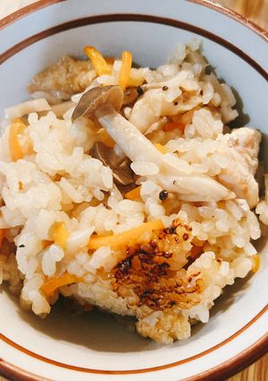 鶏肉ときのこの炊き込みご飯土鍋ver.-レシピのメイン写真