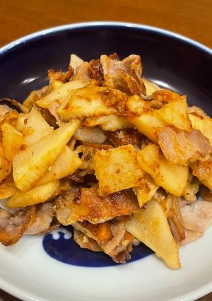 たけのこと豚肉の味噌炒め-レシピのメイン写真
