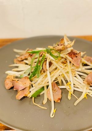 砂肝ともやしの醤油麹ガーリック炒め-レシピのメイン写真