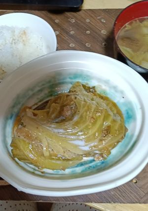 大振り紅茶葉ロールキャベツ定食-レシピのメイン写真
