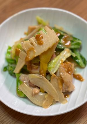 筍と春キャベツと鶏肉のマヨポン炒め-レシピのメイン写真